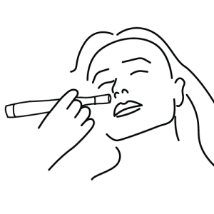 Microneedling treatment icon showing facial device