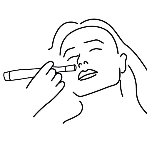 Microneedling treatment icon showing facial device