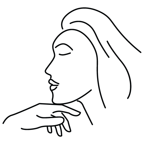 Polynucleotide treatment icon representing facial treatment