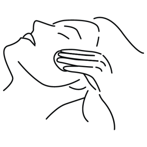 Skin facial treatment icon showing skincare procedure