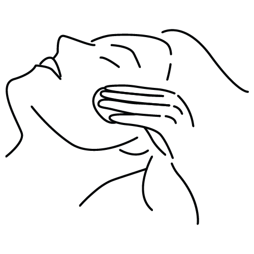 Skin facial treatment icon showing skincare procedure